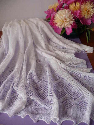 New Prince swaddled in knitted lace - 大愛英國小王子的蕾絲毯子[花樣圖解搜索中] [我和我的小伙伴們都被它吸引了！] - 舒舒愛折騰 - 上班折騰打印機(jī)，下班奶娃打毛衣